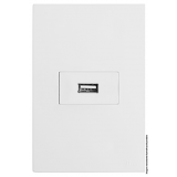 Conjunto USB 2.0A Horizontal 4x2 - RECTA BRANCO SATIN FOSCO